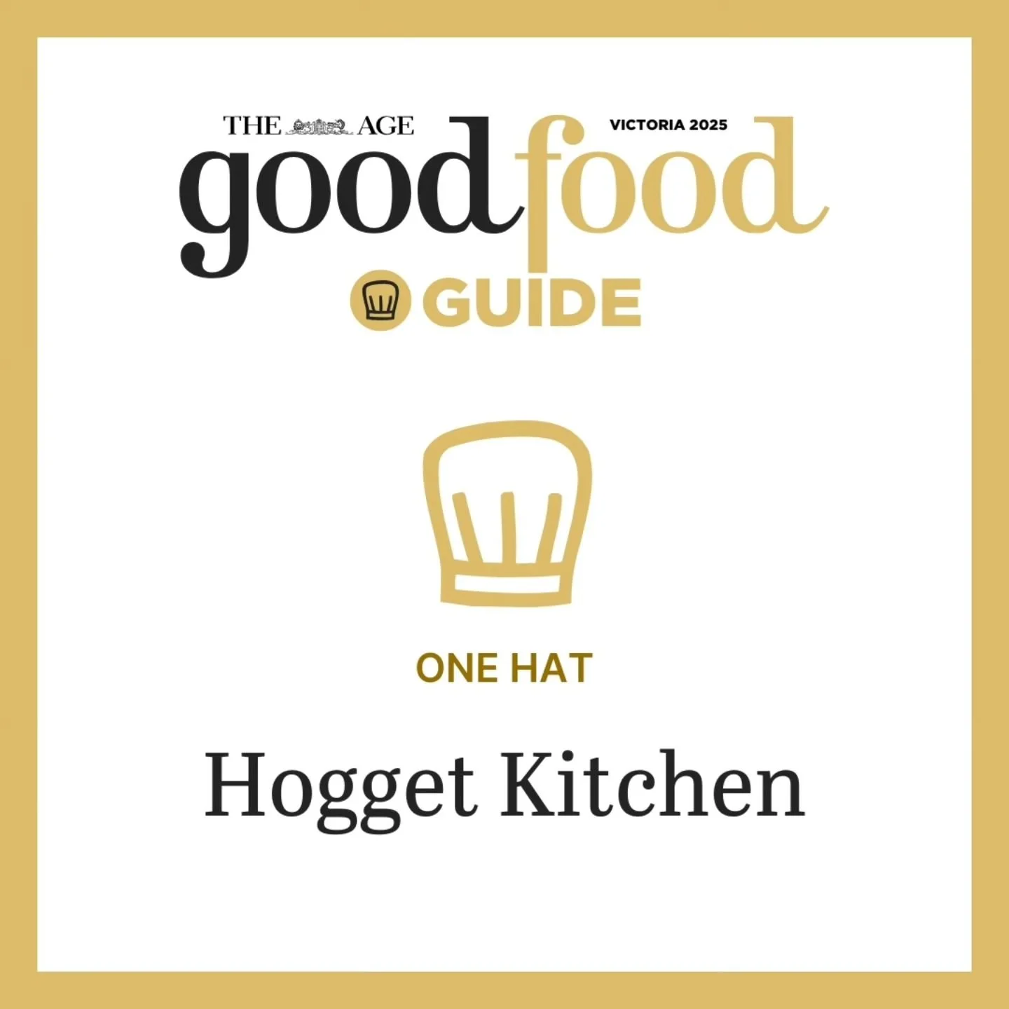 We are again so very grateful and humbled to have received One Hat in the @theageaustralia 2025 Good Food Guide.  Deep appreciaion to our amazing team, this recognition and write up is a true reflection of the passion and love you all bring in every 
