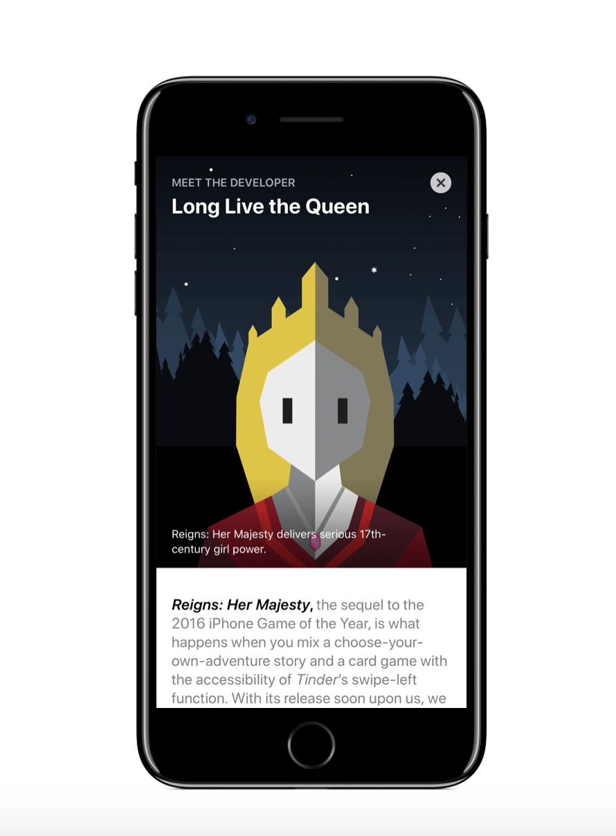 Exclusive Story that debuted on the App Store ahead of the launch of Reigns 2! Check it out. 