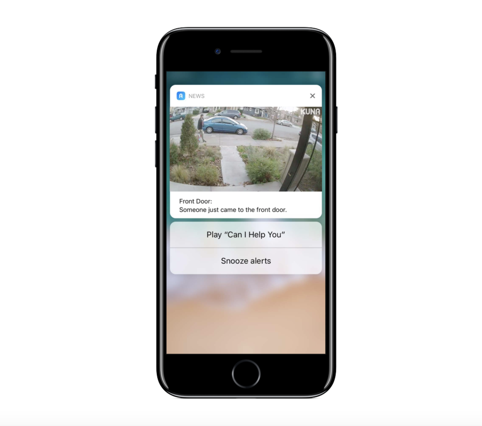 Kuna Smart Home Security is an app that does a great job of using rich notifications.&nbsp; Not only do you get a notification when a camera is activated, but users can actually view live video directly in the notification. Super cool!
