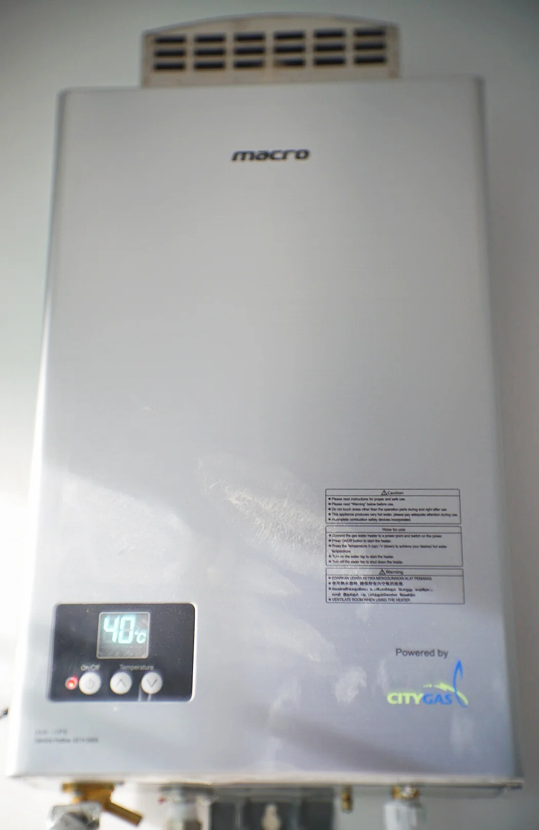The Macro MA-10FE instantaneous gas heater