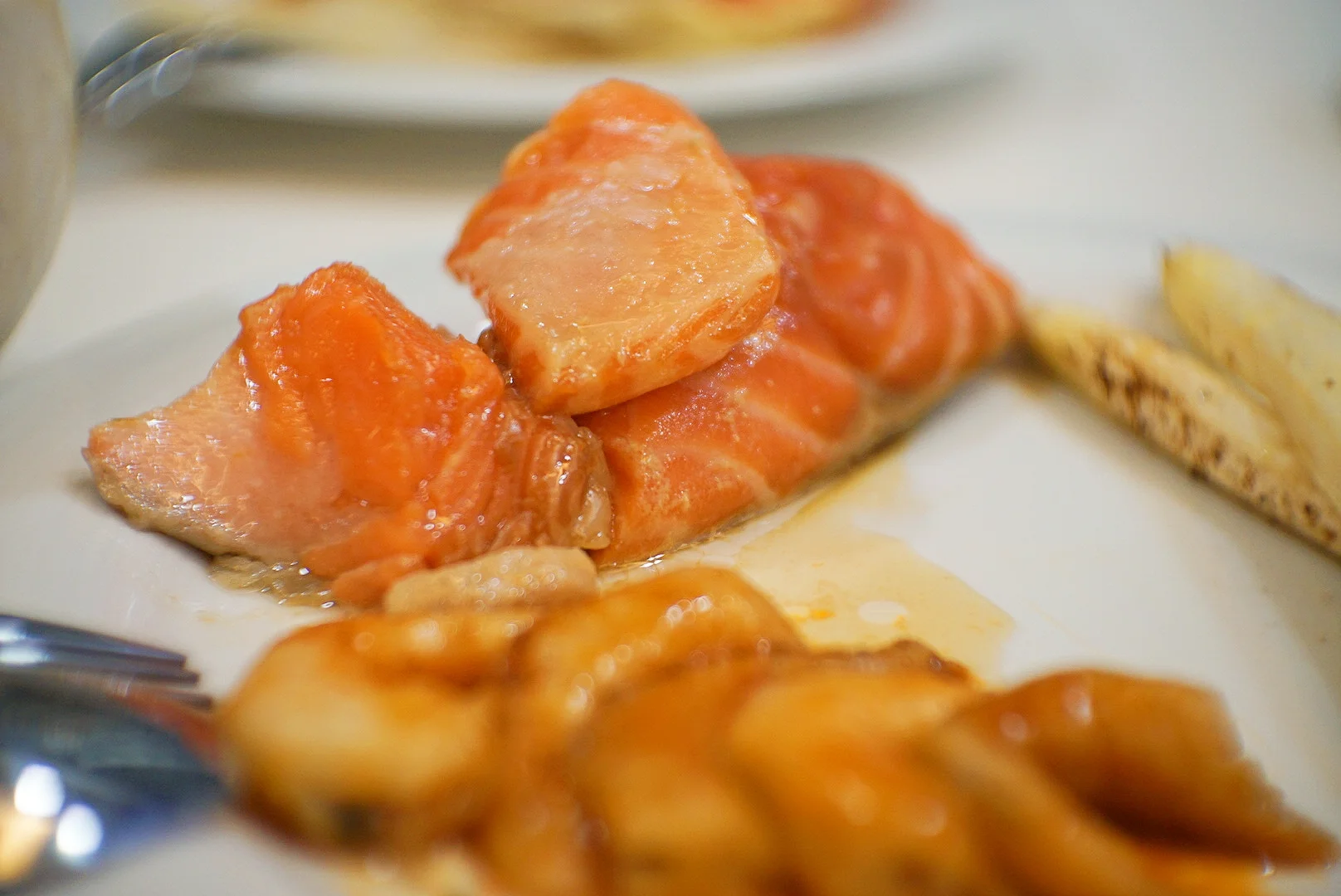 The soy miso sous vide salmon.