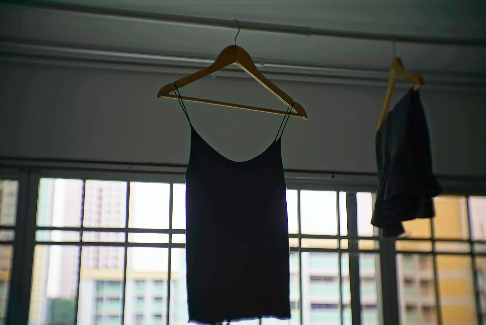 Air drying clothes is very common in Singapore.