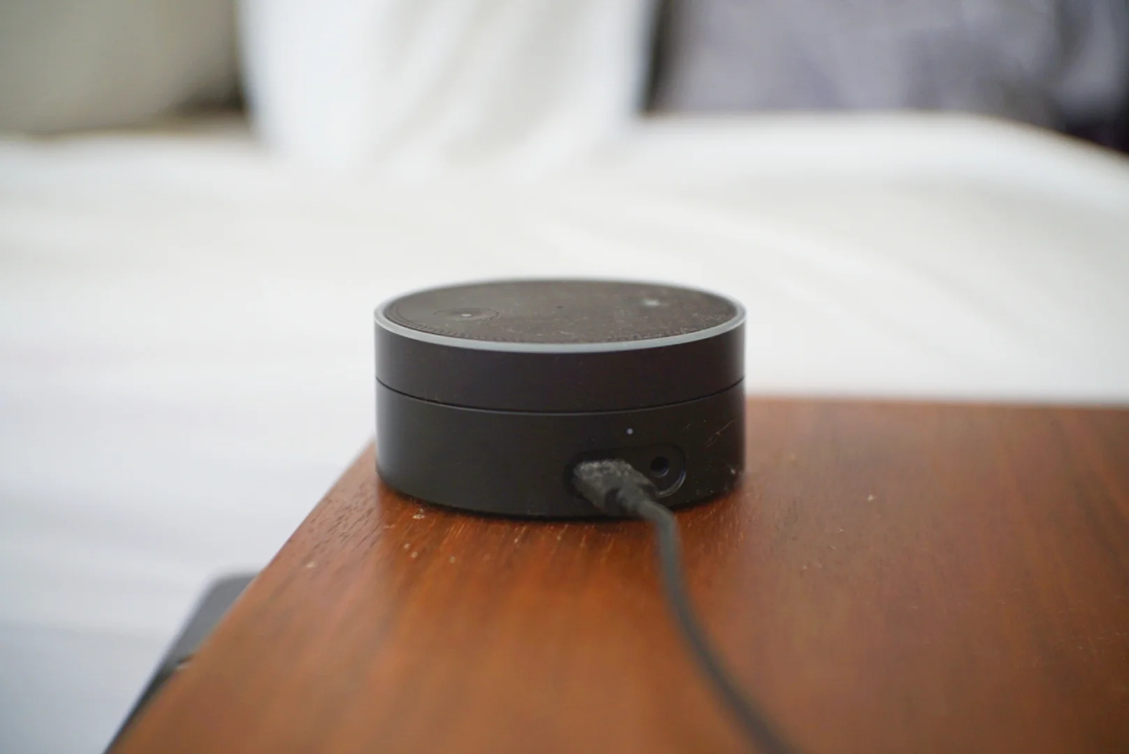 Amazon's echo dot allows you to control voice appliances with your voice through Alexa.