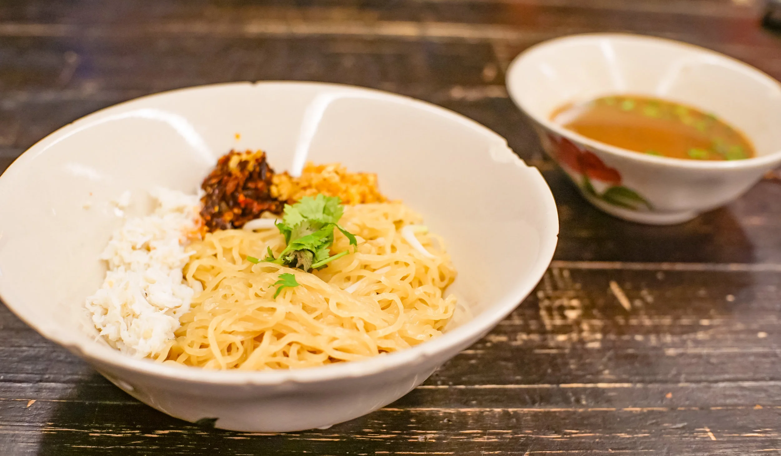 The Bah Mee came with a small bowl of broth on the side.