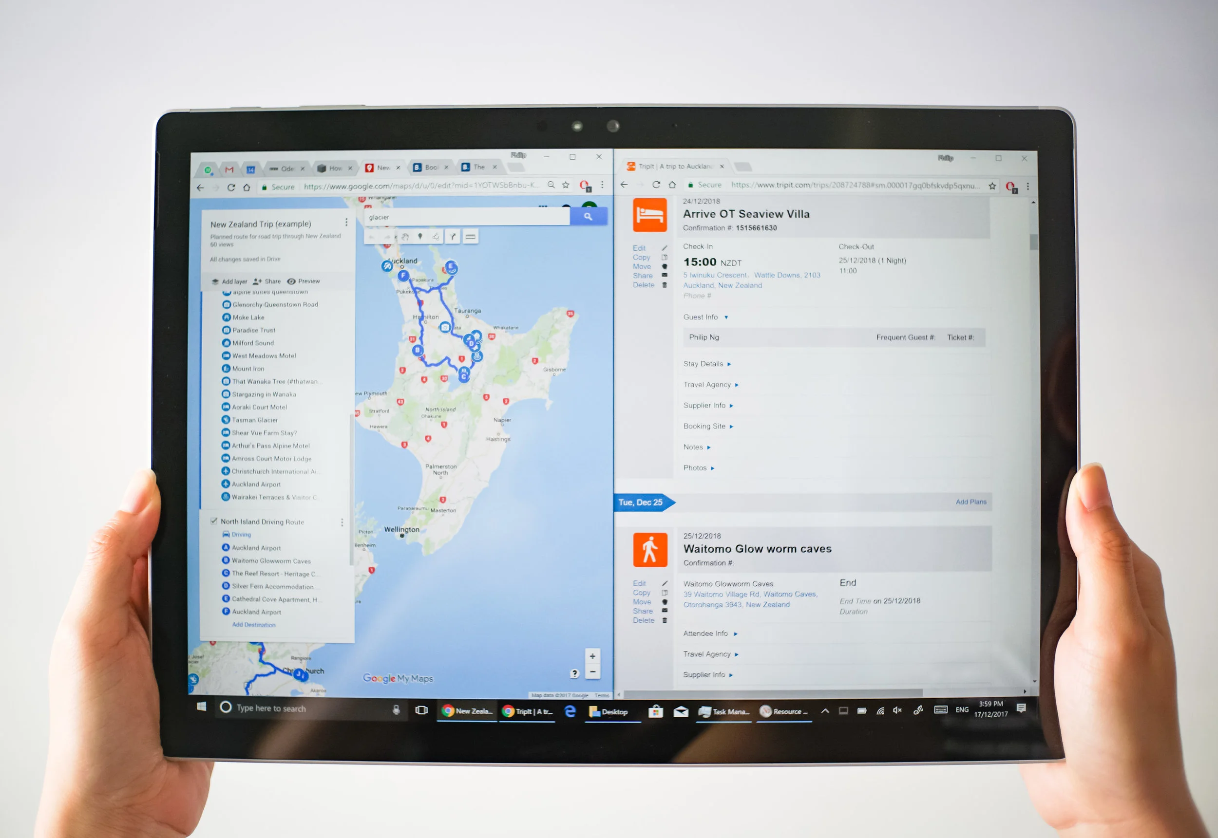 Review: TripIt and Google MyMaps (apps/website)