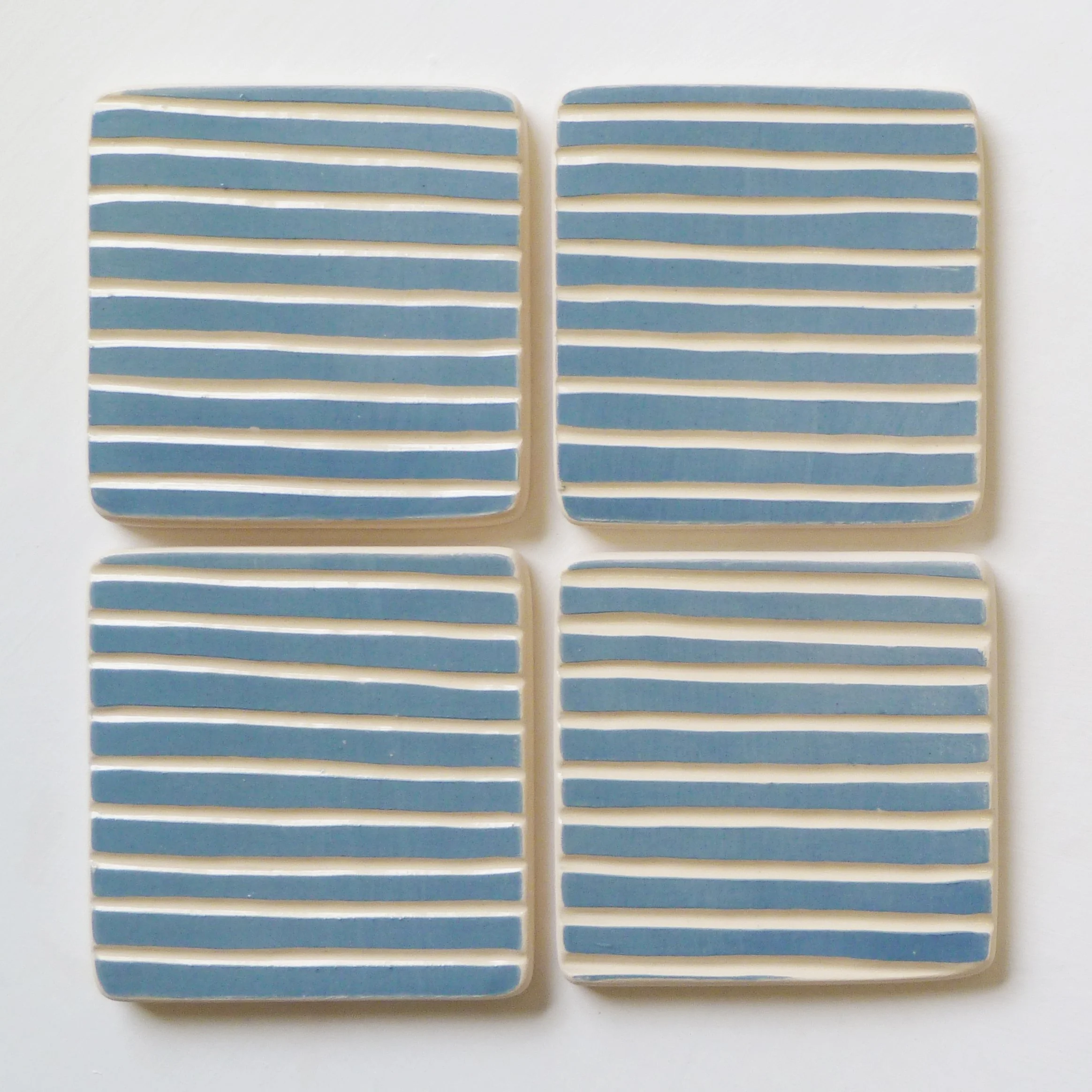 Emily-Kriste Wilcox, coaster set in blue stripe, Pattern & Surface, sg.Co43 (1).JPG