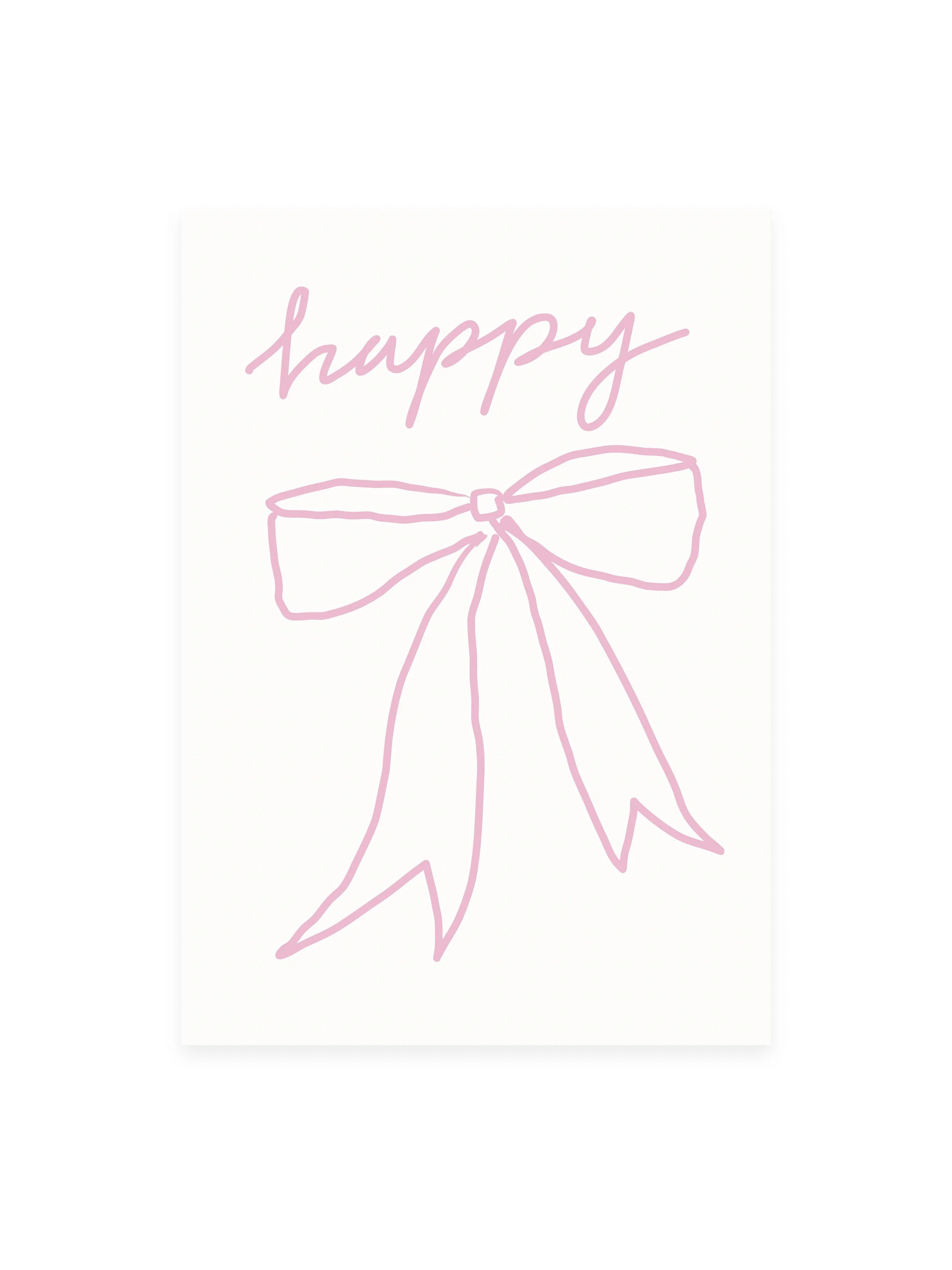 L'ATELIER SAMEDI Postcard Happy Ribbon