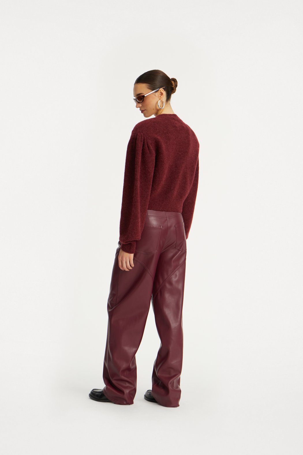 ROTATE_PF25_121124_114661857_Egret_Satin Midi Slit Dress_Model_ 1_1142442734_Zinfandel_Mid Waisted Piping Pants_Model_ 1_2395_lr.jpg