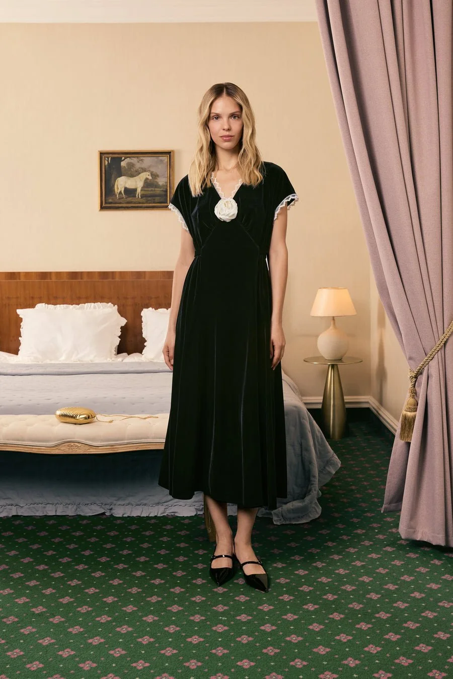 SLEEPER The Genus Rosa Velvet Dress