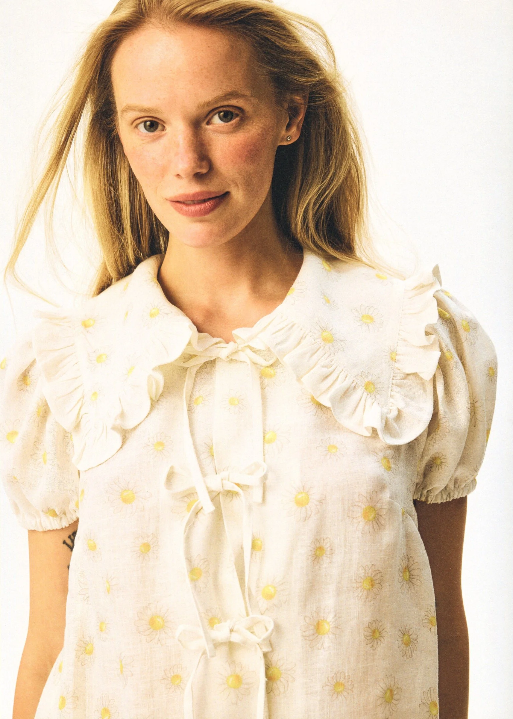 SLEEPER Puff Linen Lounge Shirt