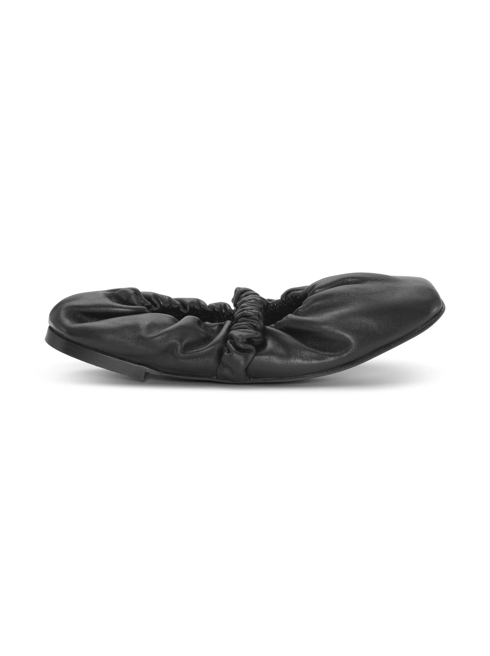 GANNI Soft Square Toe Scrunchie Ballerina — MILI
