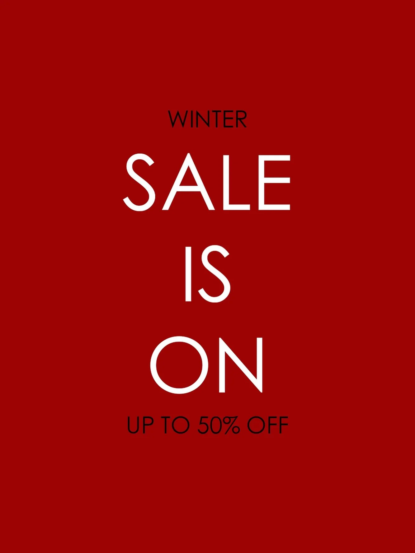 Es ist soweit: unser gro&szlig;er Winter Sale ist hier &amp; wir haben die Herbst/Winter Kollektionen bis zu 50% reduziert ❤️&zwj;🔥