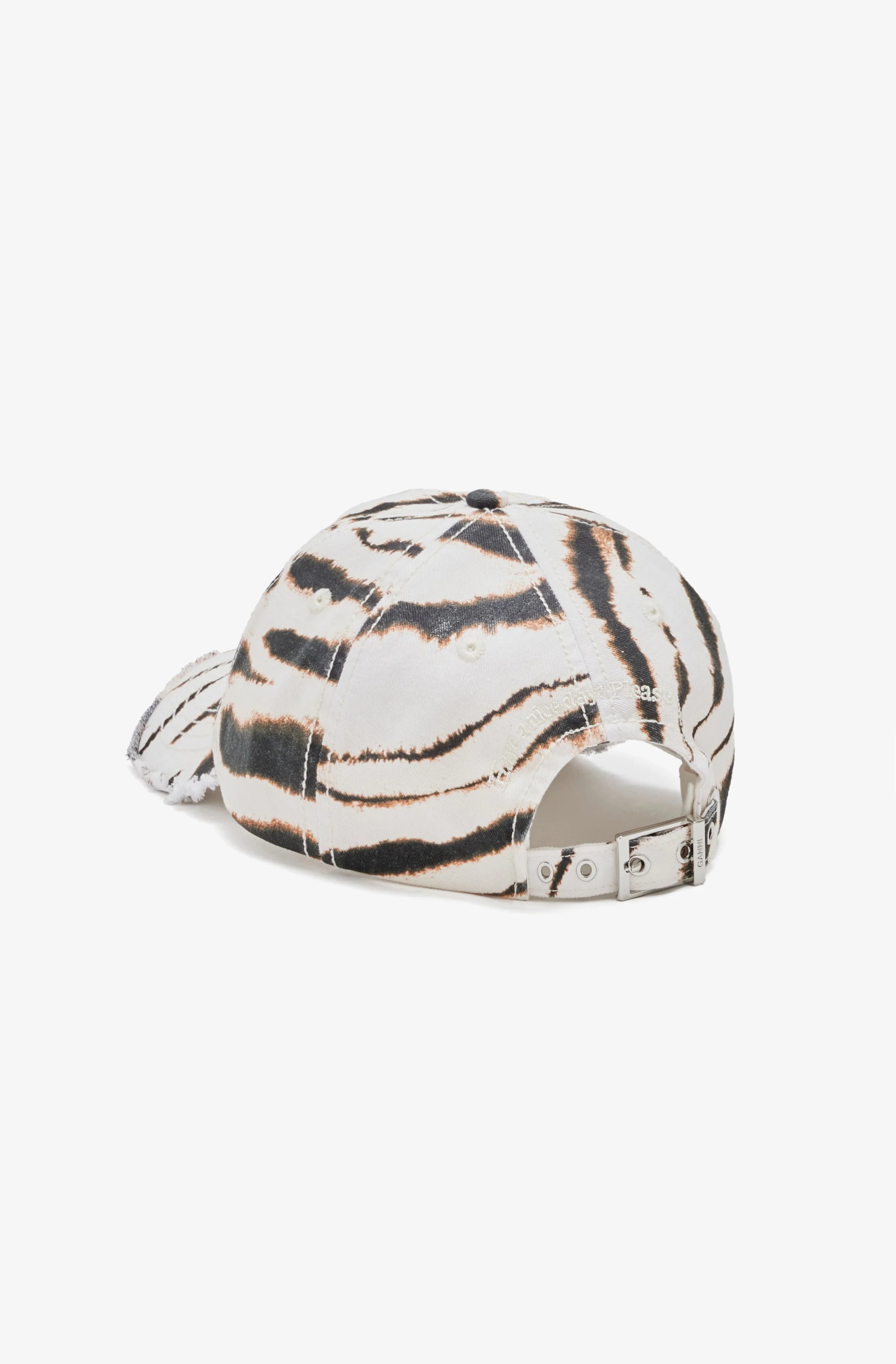 GANNI Printed Zebra Washed Cotton Canvas Cap_B3020236_135_2.jpg