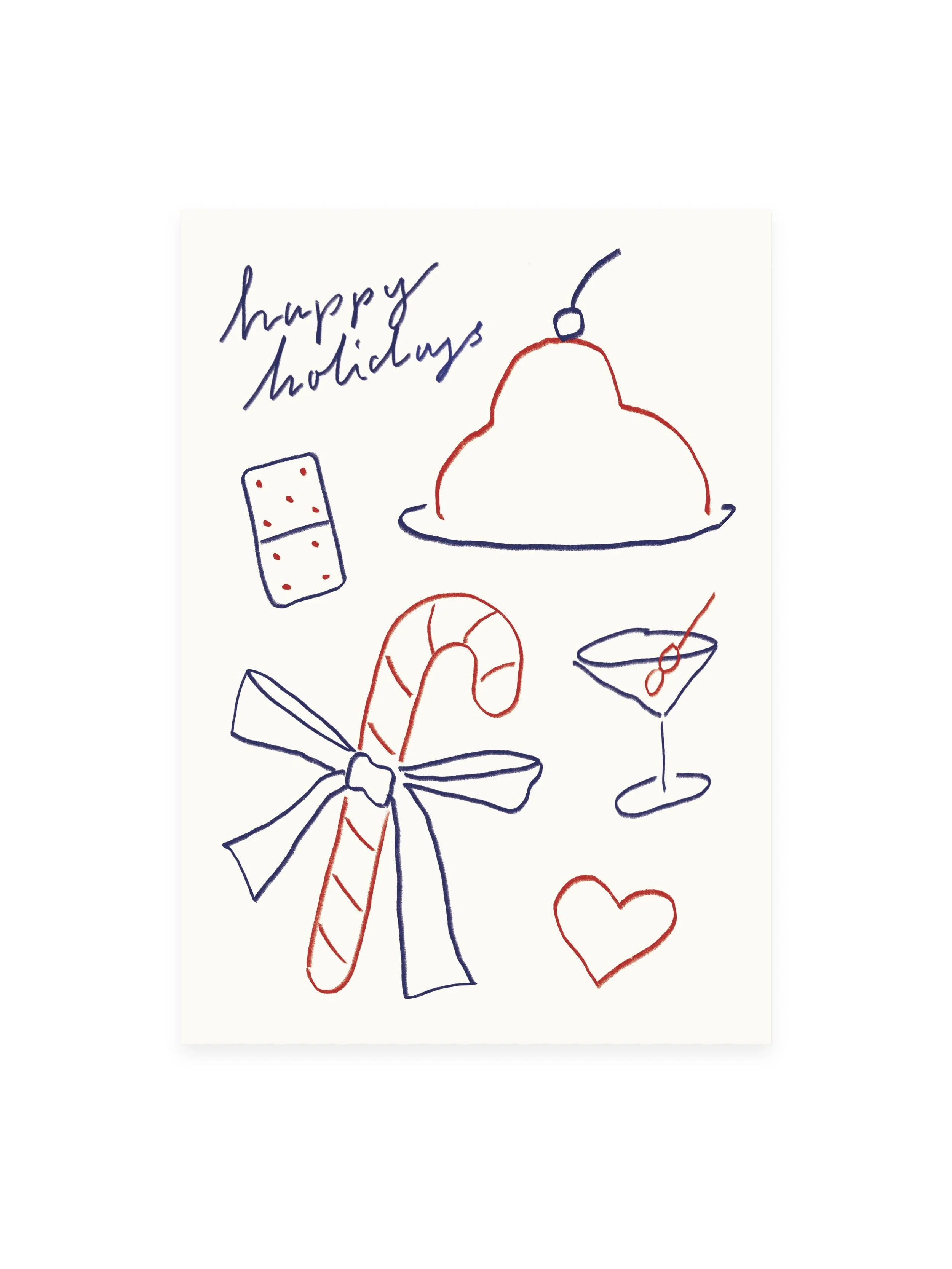 L'ATELIER SAMEDI Postcard Happy Holidays