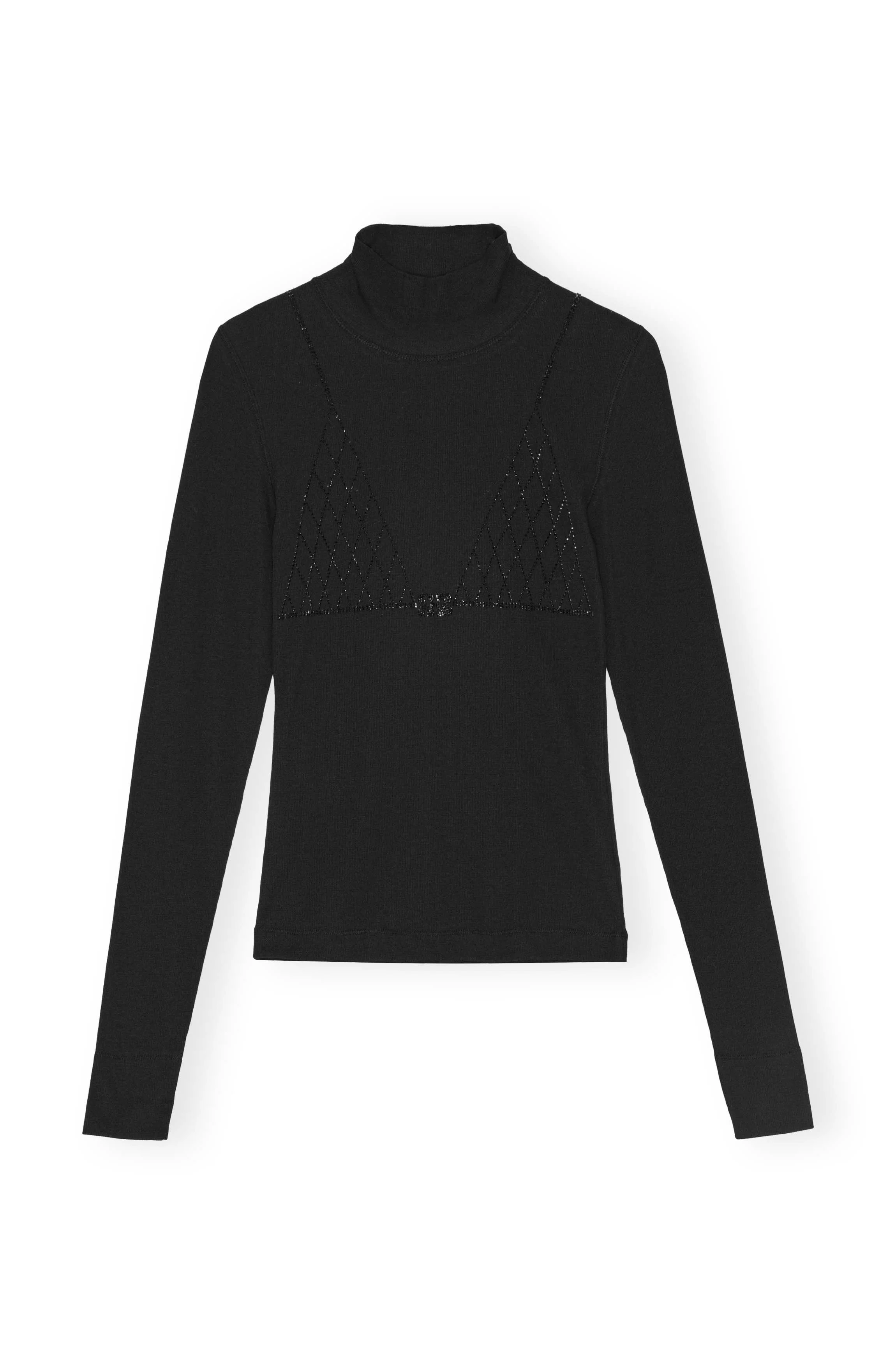 GANNI Soft Cotton Rib Longsleeve