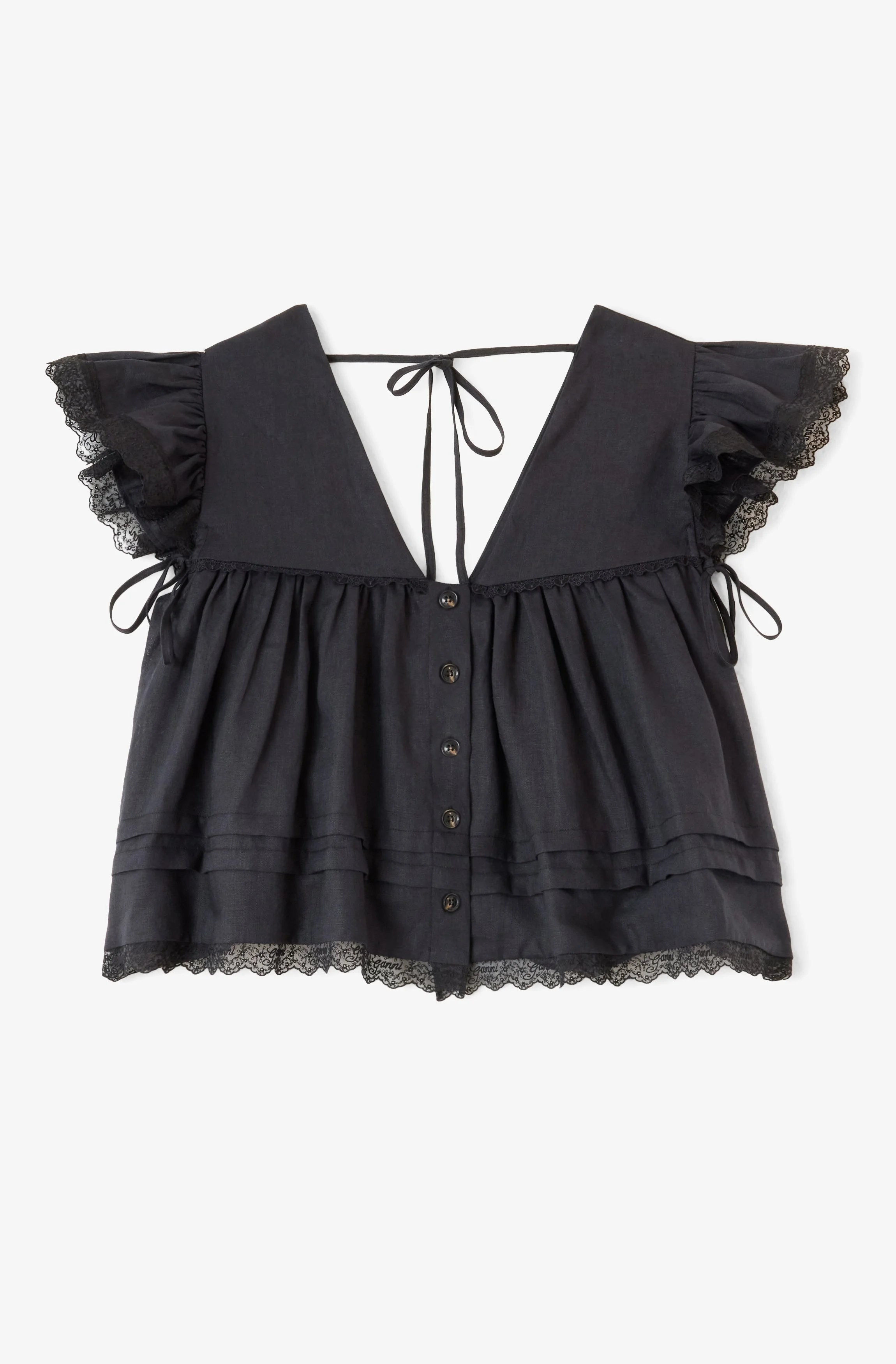 GANNI Light Linen Angel Sleeve Blouse_A1040370_099_1.jpg