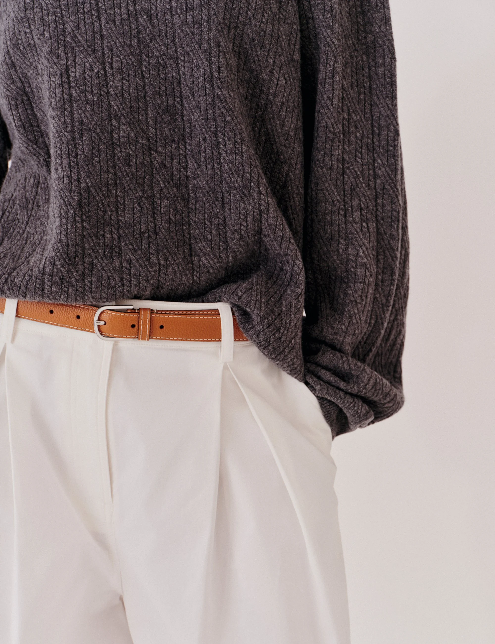 The Garment 22095 Como Cable Polo Grey Melange 602_20.jpg