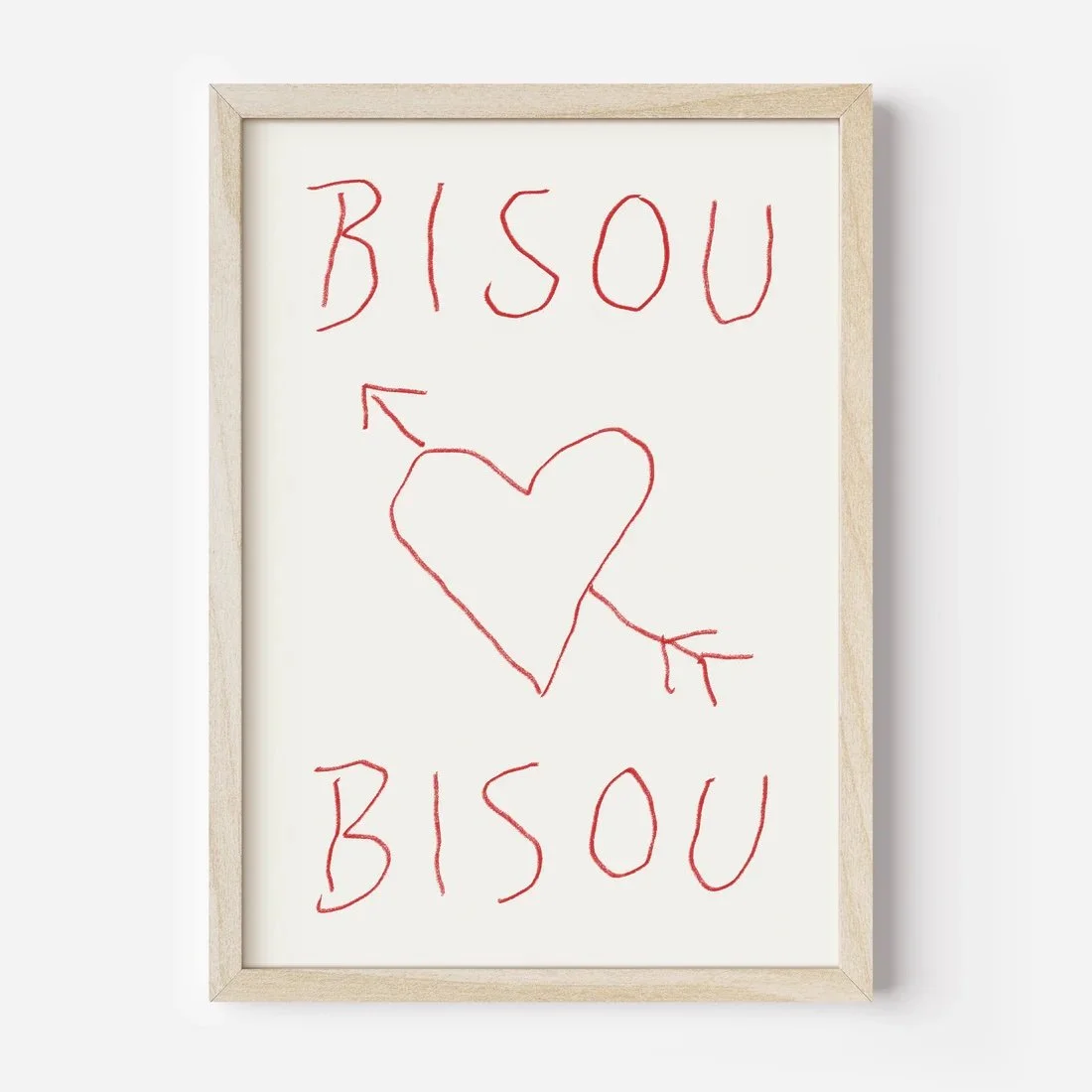 L'ATELIER SAMEDI Poster 'Bisou Bisou'