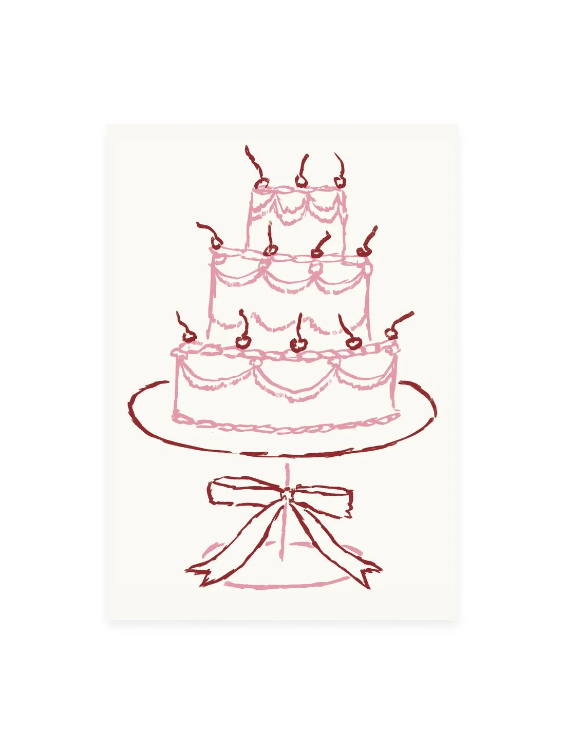 L'ATELIER SAMEDI Postcard Torte Pink