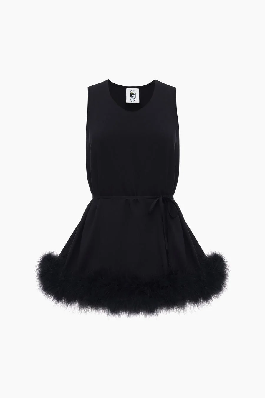 SLEEPER Bisou Bisou Top with Feathers