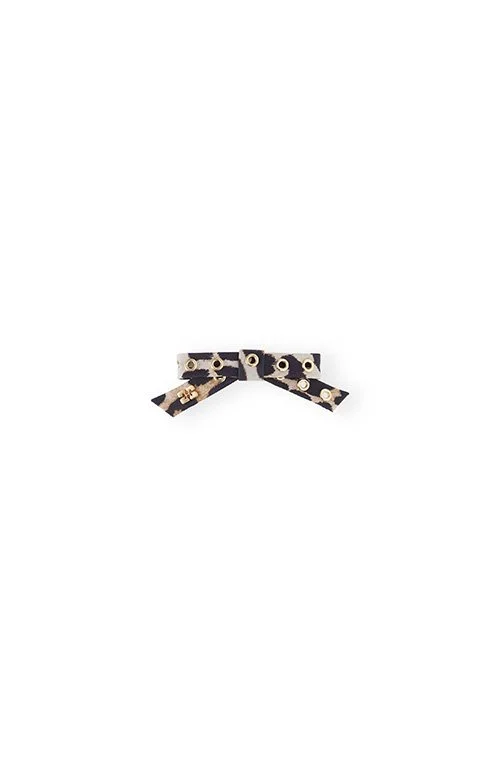 GANNI Eyelet Bow Barrette Nylon