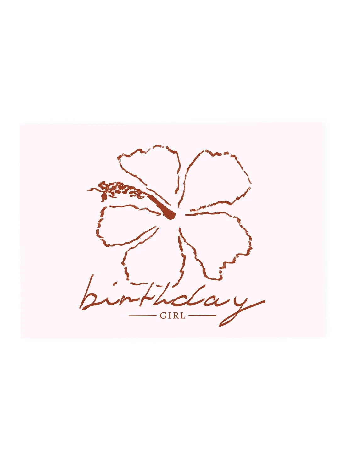 L'ATELIER SAMEDI Postcard 'Birthday Girl' Hibiskus