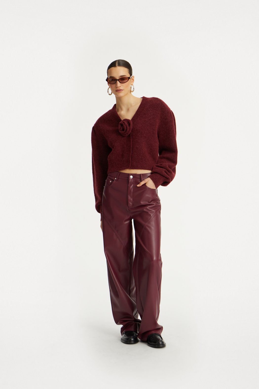 ROTATE_PF25_121124_114661857_Egret_Satin Midi Slit Dress_Model_ 1_1142442734_Zinfandel_Mid Waisted Piping Pants_Model_ 1_2378_lr.jpg