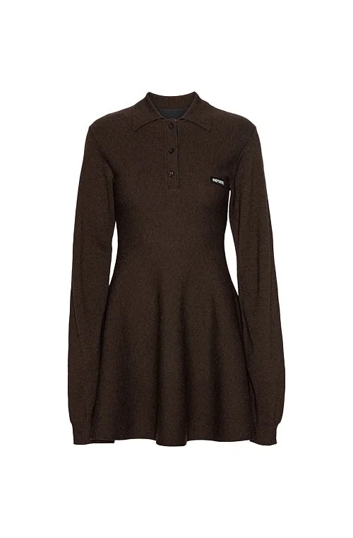 ROTATE Slinky Knit Polo Dress