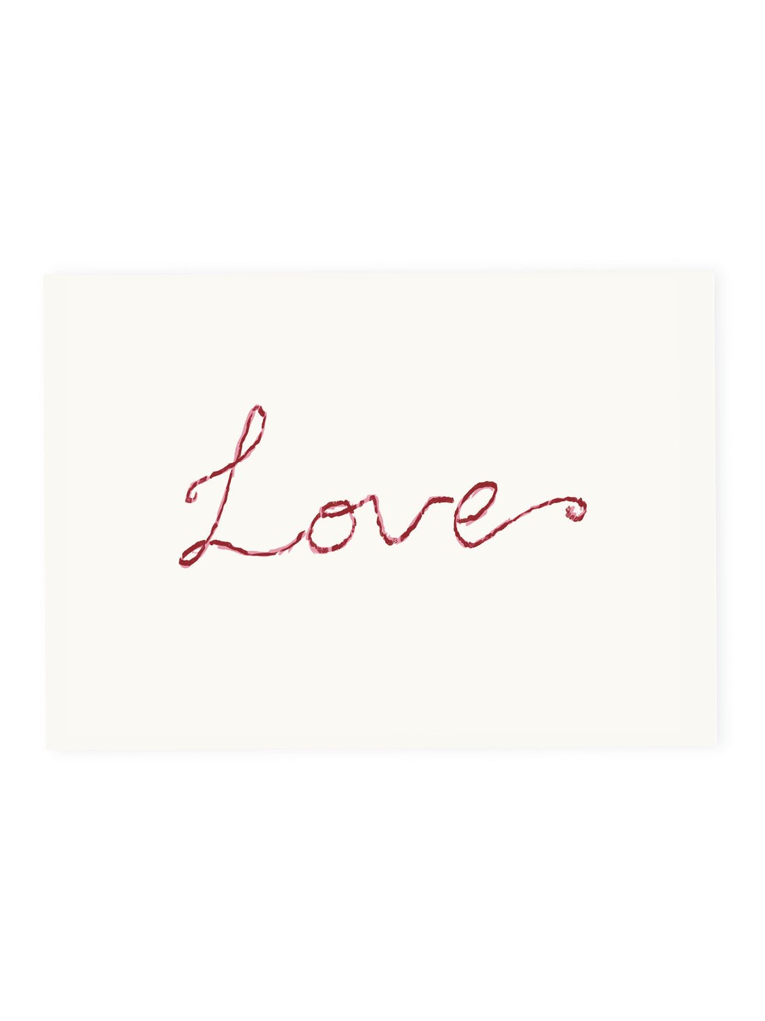 L'ATELIER SAMEDI Postcard Love Pink