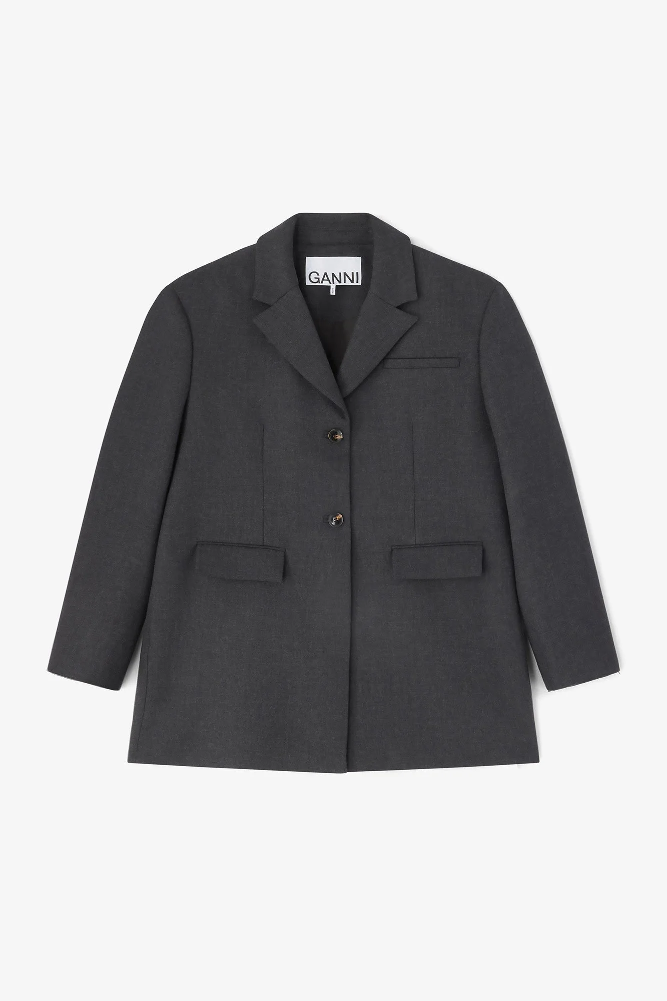 GANNI Wool Suiting Blazer