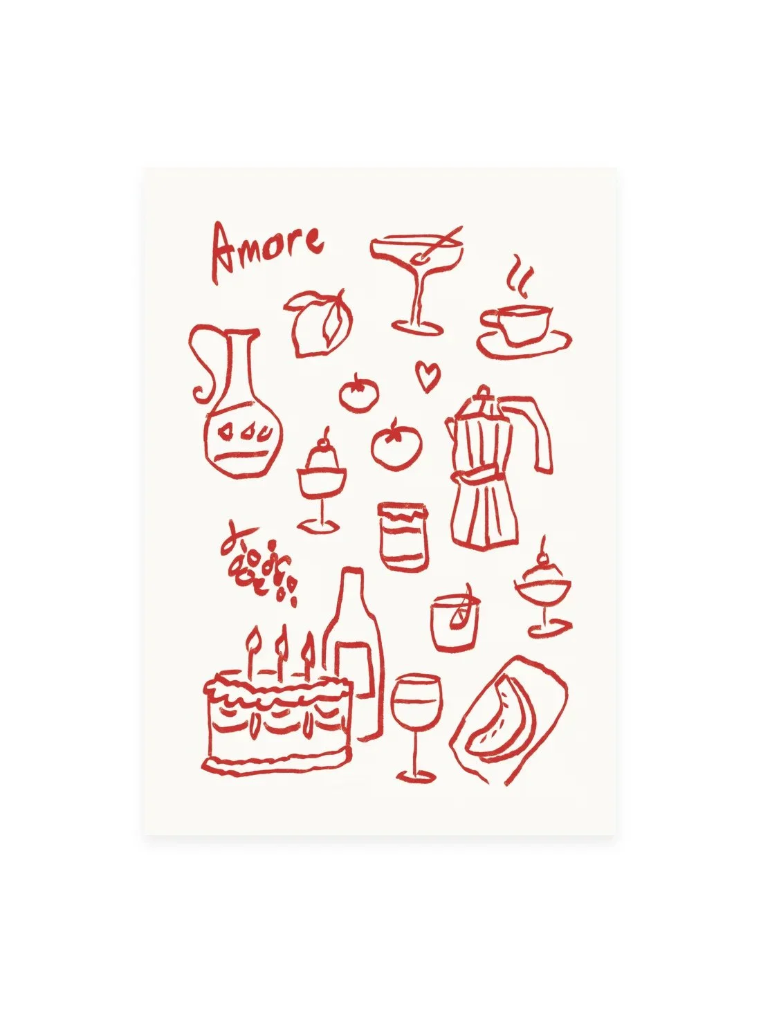 L'ATELIER SAMEDI Postcard Amore