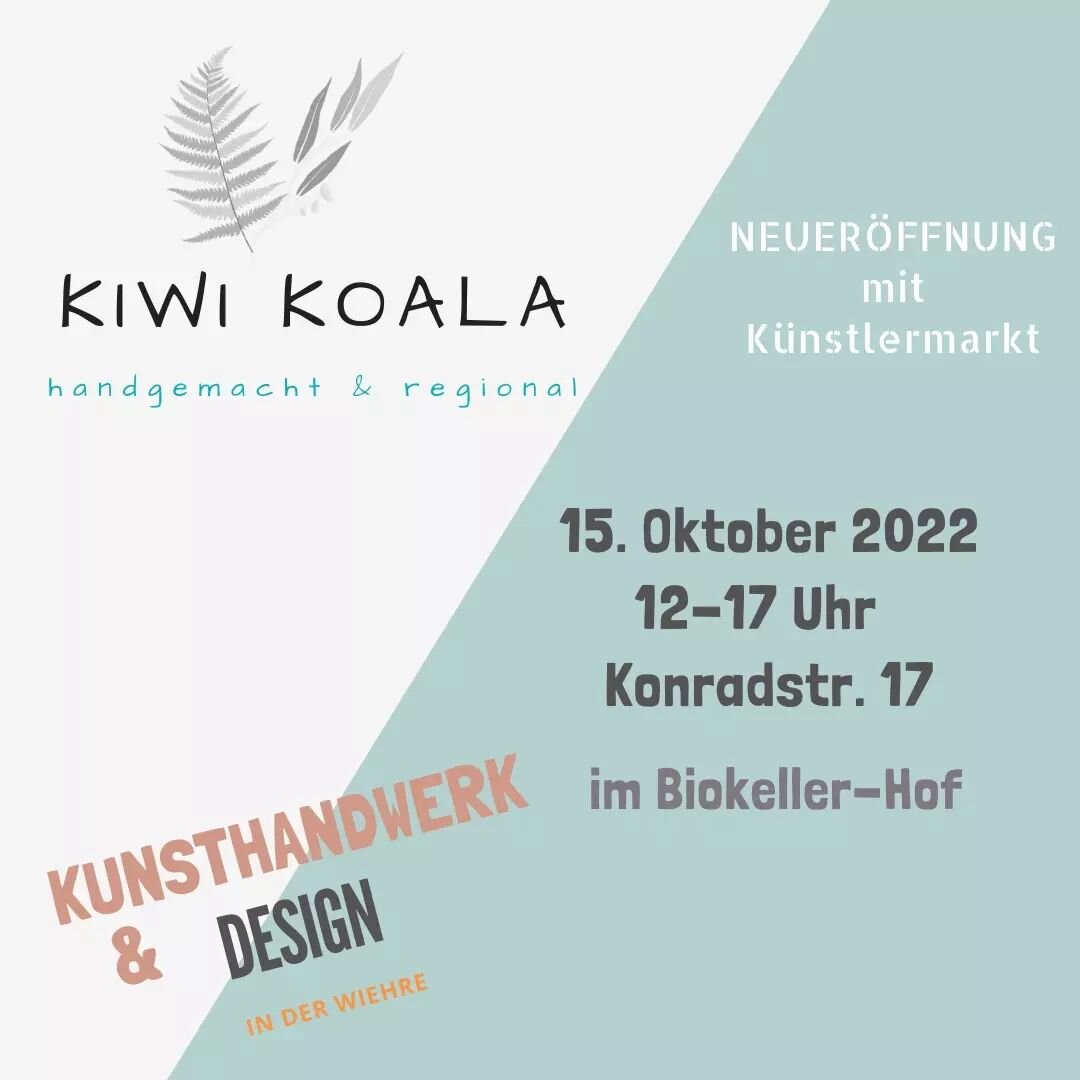 OPENING SOON! 🤗
Es ist so weit und ich kann endlich mein neues Projekt mit euch teilen. Am 15. Oktober er&ouml;ffnen wir @kiwi__koala in der Wiehre in Freiburg! 🌿
Handgemachte regionale Produkte...Accessoires, Papeterie, Schmuck, Keramik, sch&ouml;