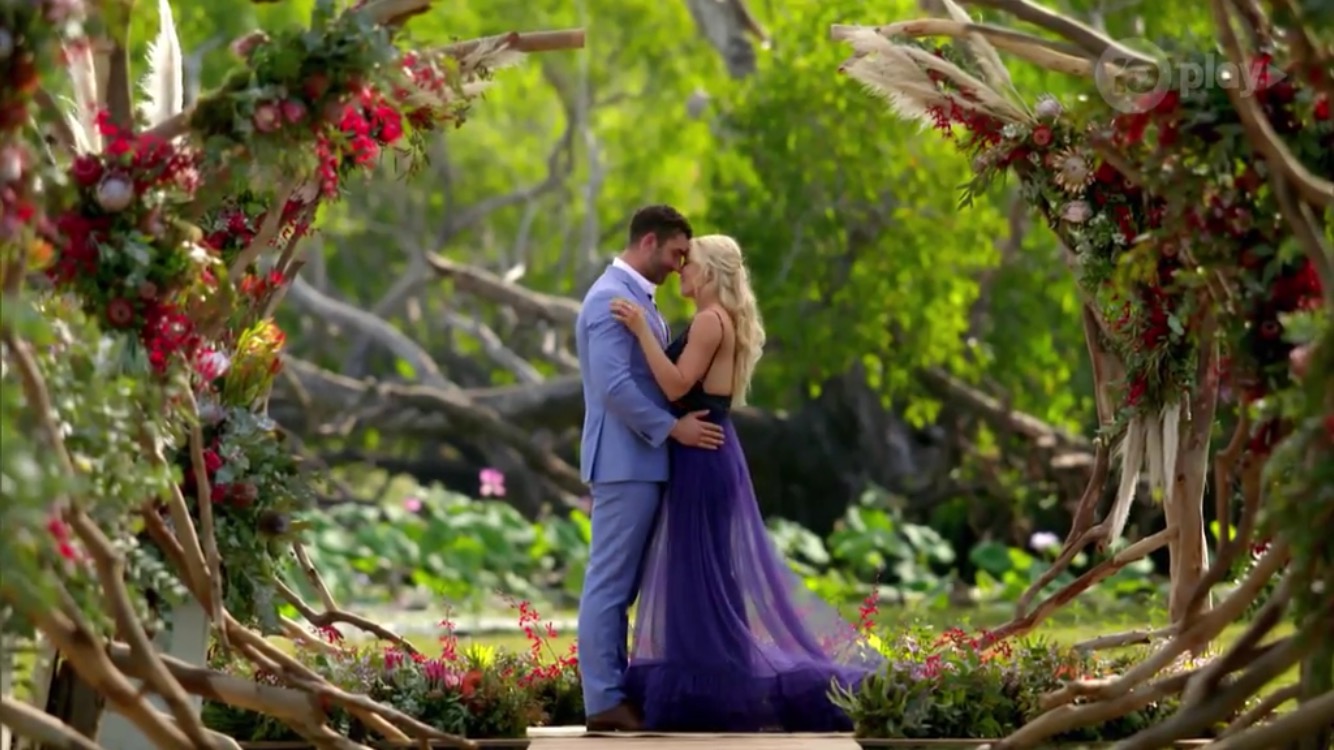 The Bachelorette finale floral decor by Beija Flor in the Northern Territory