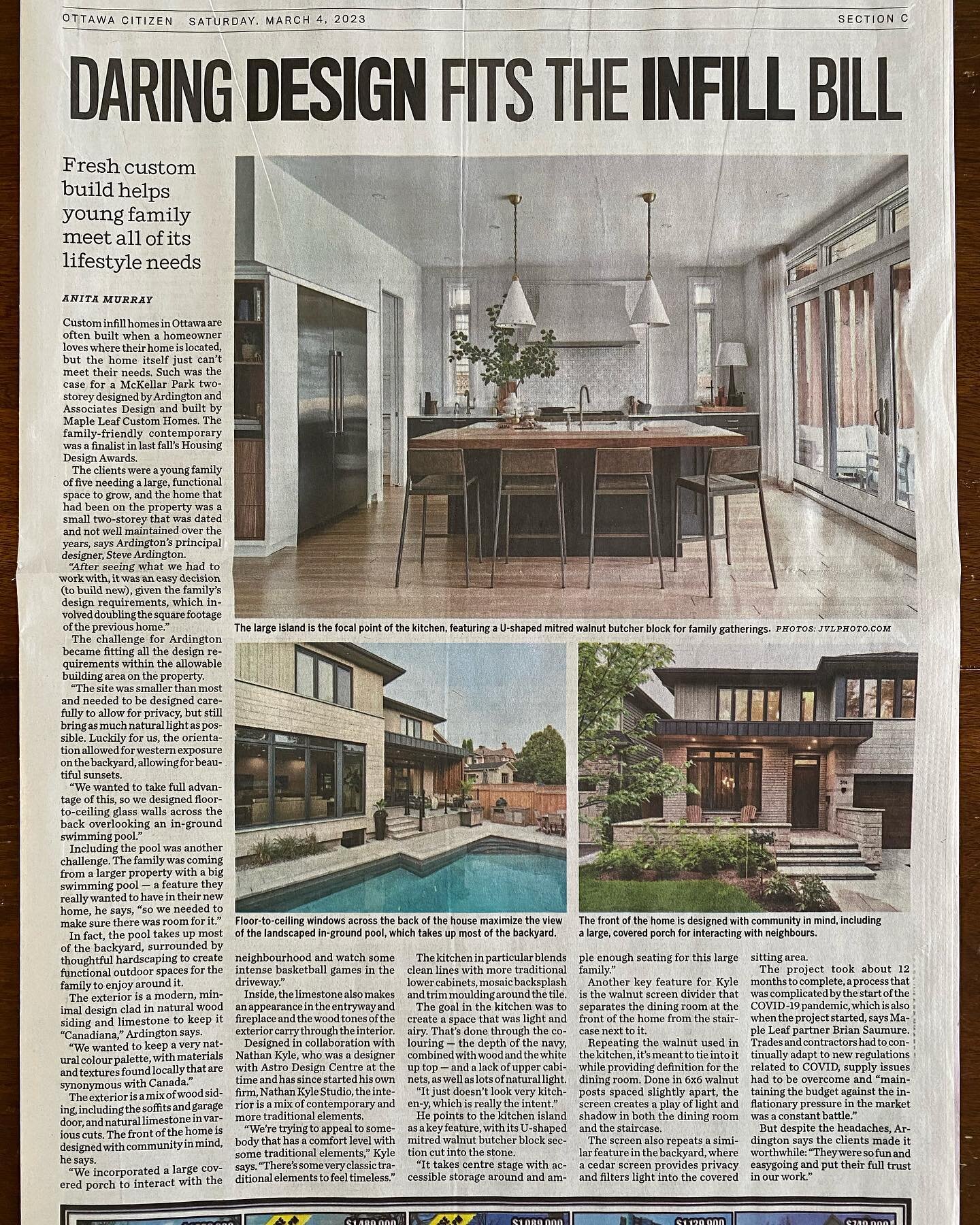 Great article today in the @ottawacitizen on our Westminster project. Thanks so much for the great write up Anita Murray and @allthingshomeottawa 

Design: Ardington and associates design | project lead: Justin Seguin 

Interiors: @nathankylestudio /