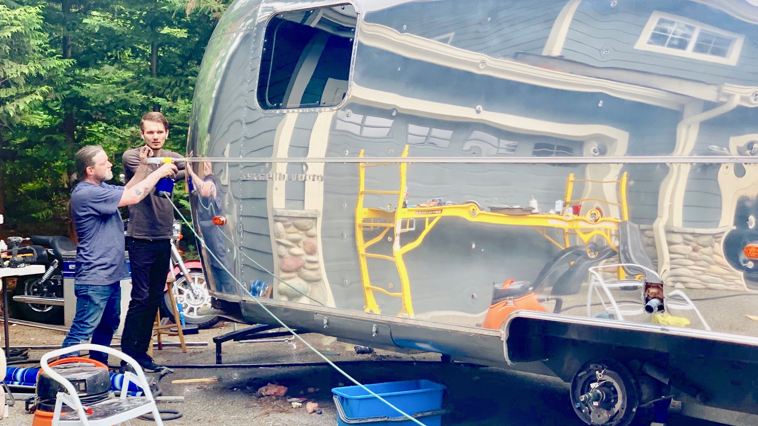 Polishing an Aluminum Trailer — Little House Trailer Company