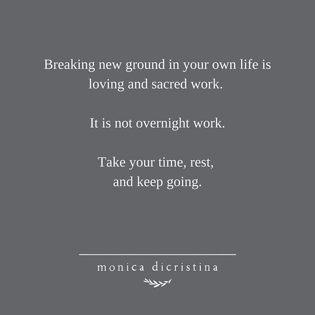 I woke up today thinking about the idea, and the picture really, of breaking new ground.⁣ ⁣
⁣⁣
I have so many conversations with people as a therapist and in my personal life about breaking new ground.⁣⁣
⁣⁣
I picture digging into the dirt, the resist