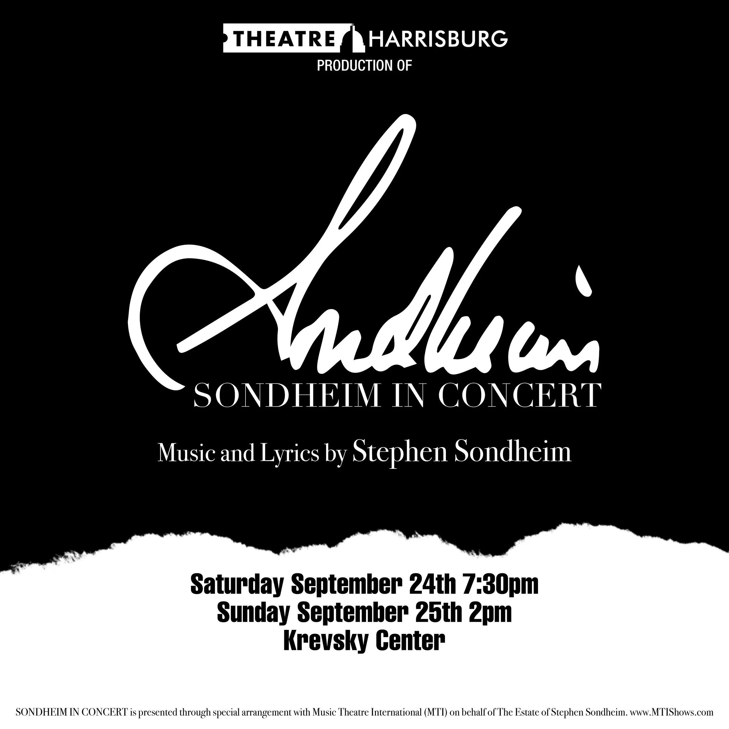 Sondheim in Concert | Harrisburg | September 24 &amp; 25, 2022