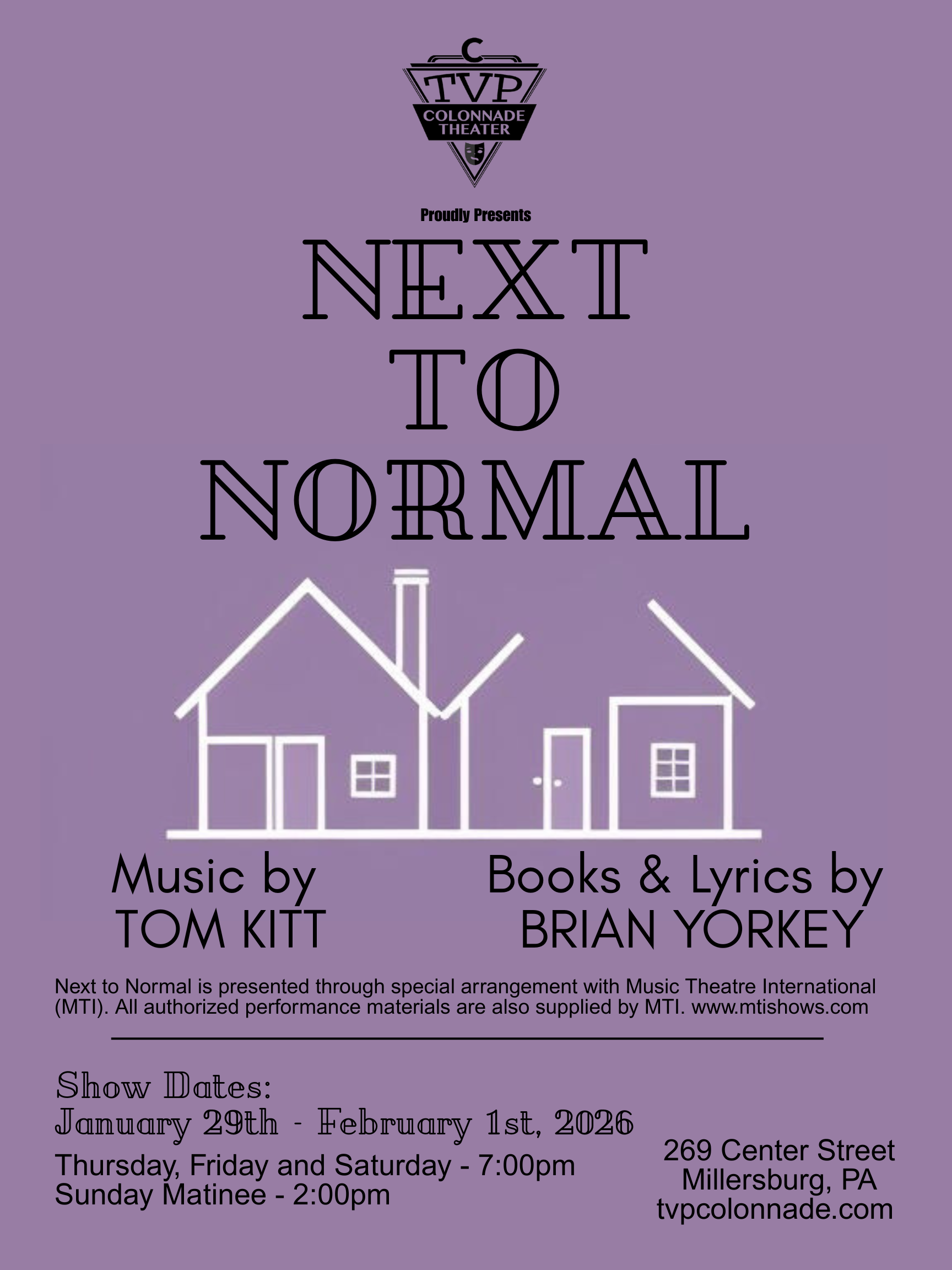 Next To Normal | Millersburg | January 29 - February 1, 2026