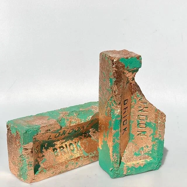 &lsquo;What Once Was&rsquo;
London Brick, Acrylic, Rose Gold Leaf
&pound;200 plus delivery - free locally

Looking forward to purchasing some art myself soon too! Check out the artist support pledge #artistsupportpledge 
#finchley
#n3
#londonartist
#
