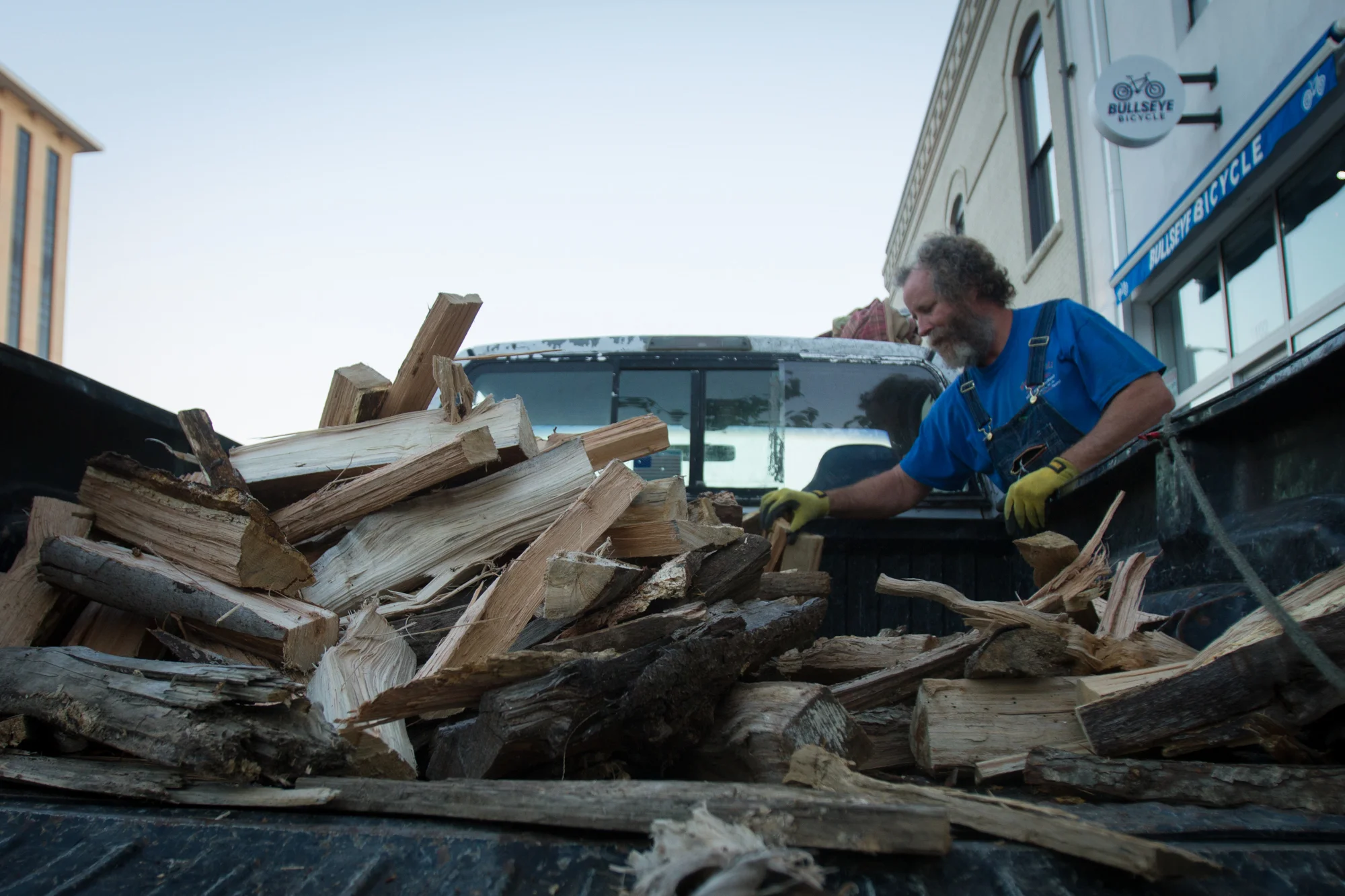 Both John and Cindy make money outside of farming: John also sells firewood and Cindy works at a local market.