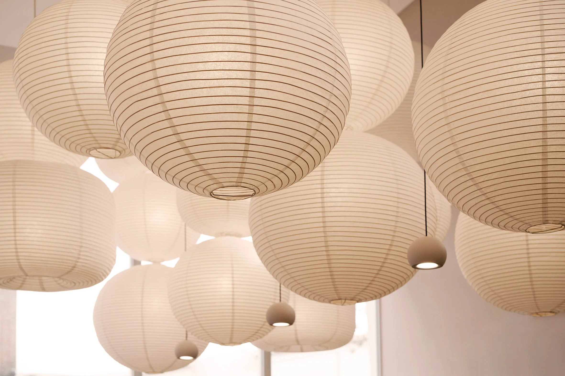HAY Rice Paper pendant lighting at KBF Warehouse.