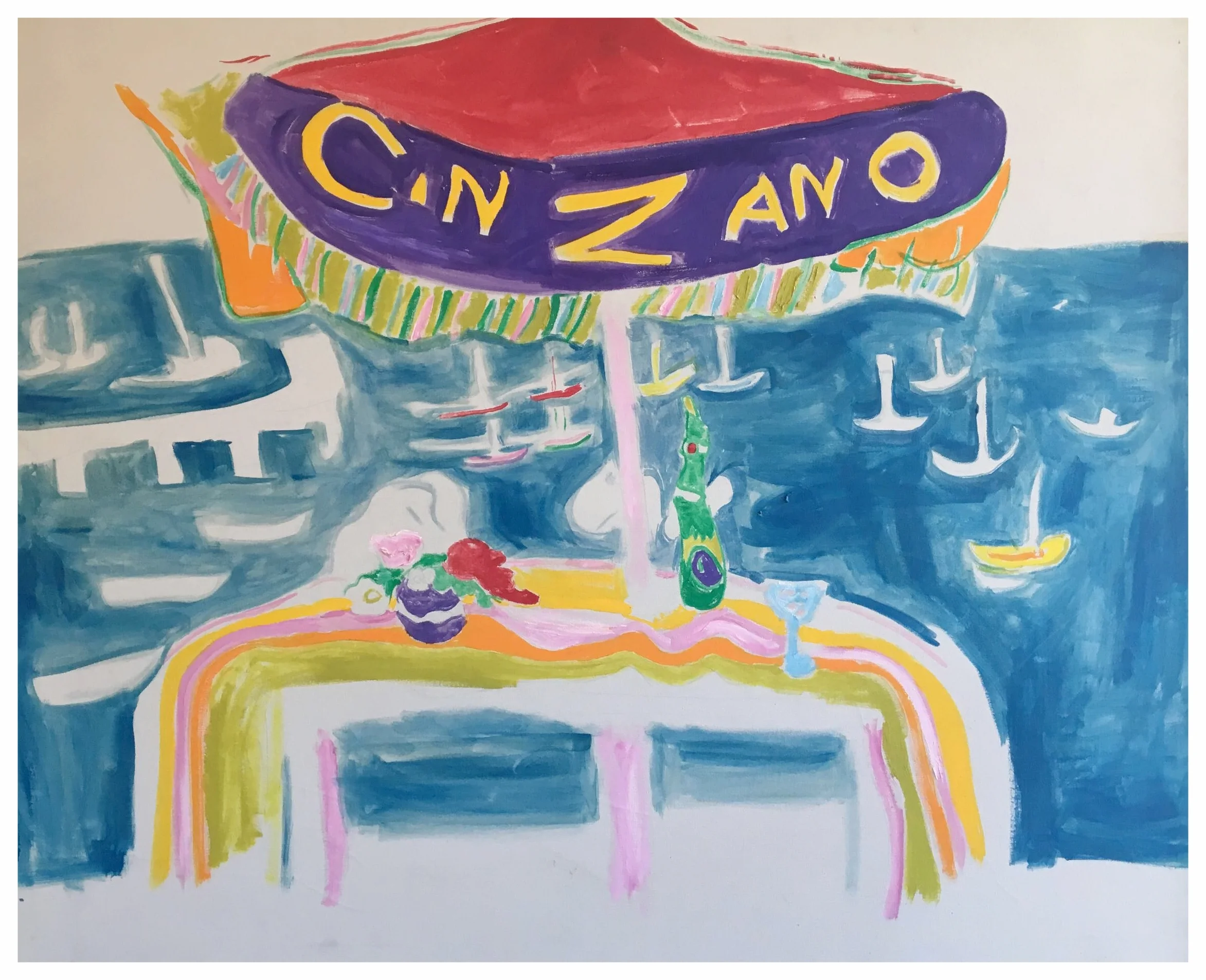    Cinzano (Provincetown), Oil on linen, 37½ x 45½ in.