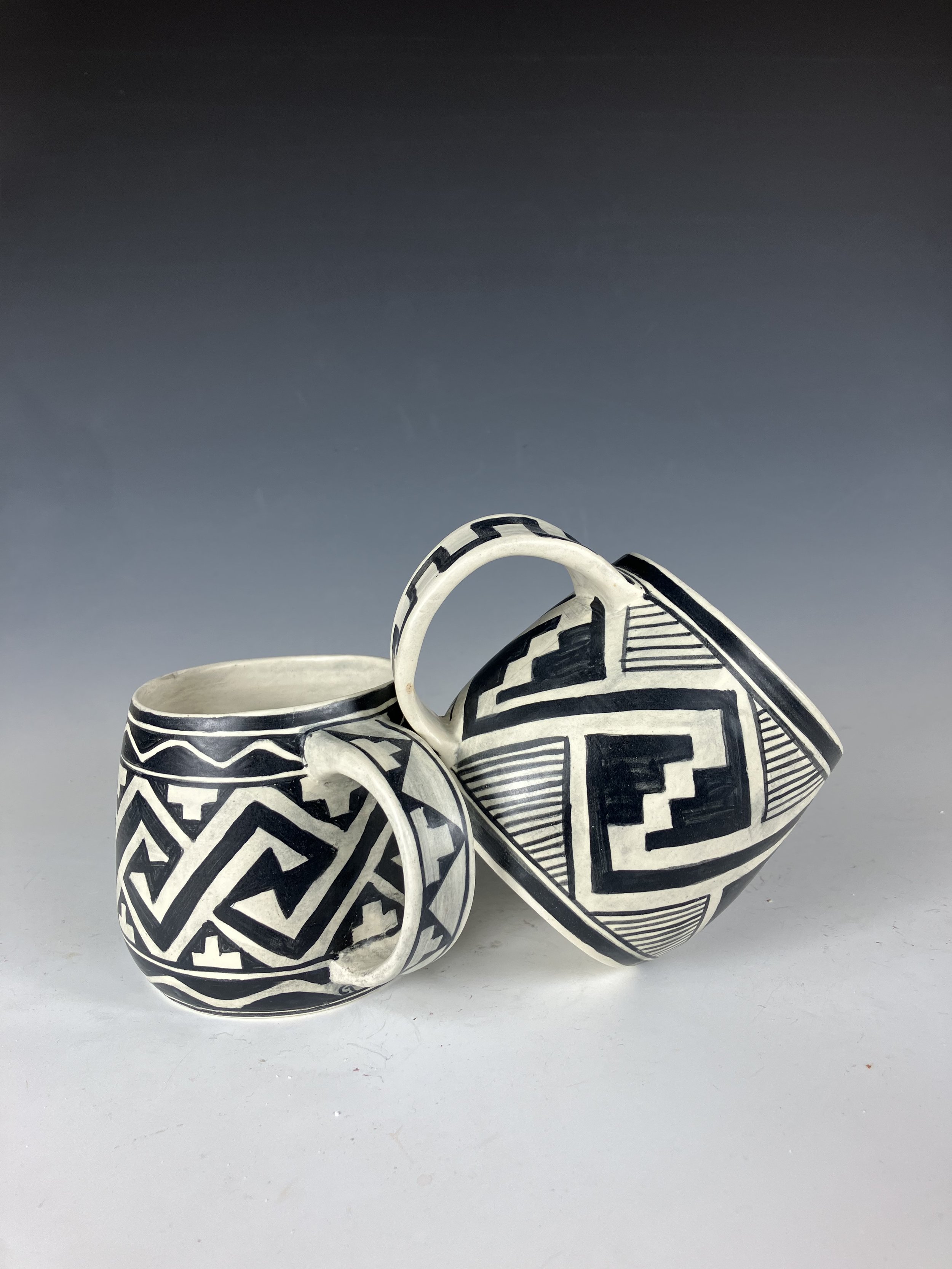 Mesa verde black on white ceramic mug