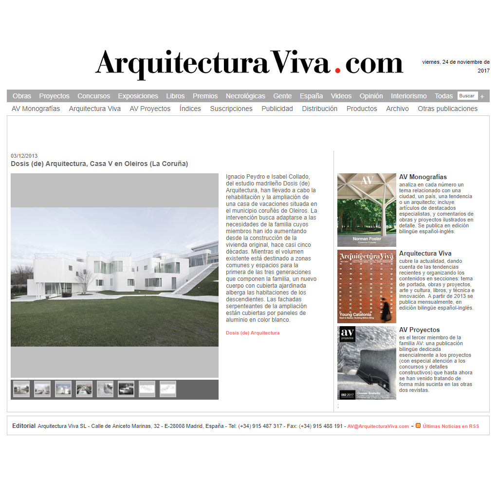 Arquitectura Viva. 2013