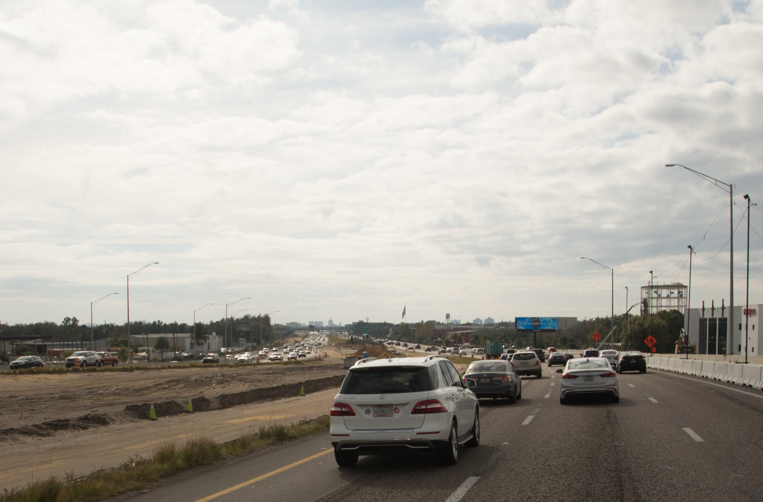  Traffic delays on Interstate 4 are common. Transportation alternatives exist, such as bus systems and commuter rail, but struggle to compete with the "car is king" culture. 