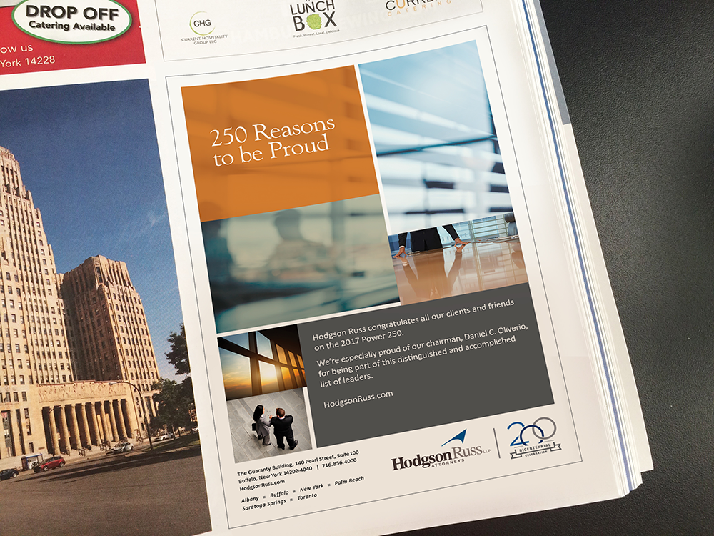 Hodgson Russ 1/4 Page Congratulations Ad