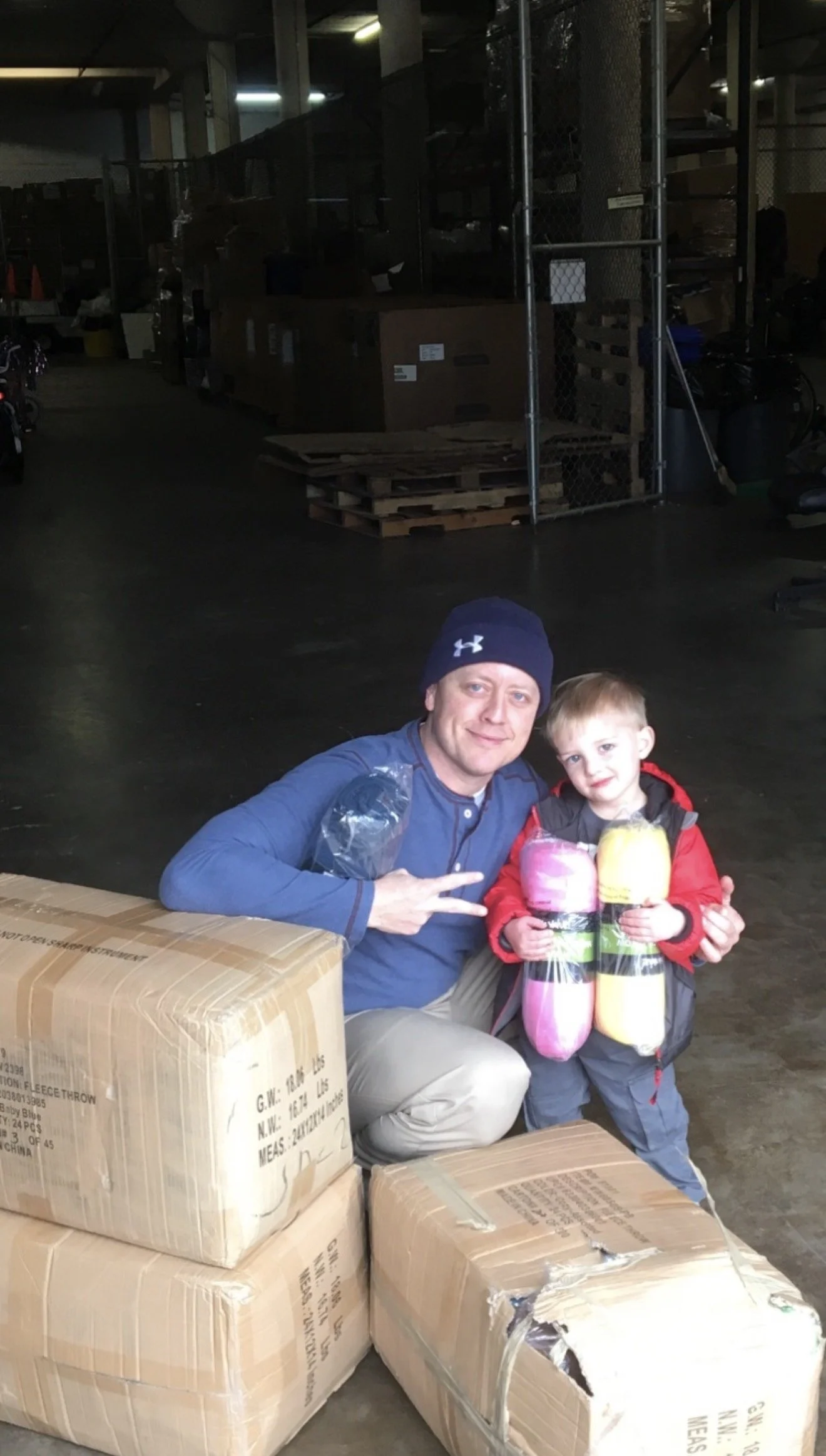 Delivering blankets and meals to those in need