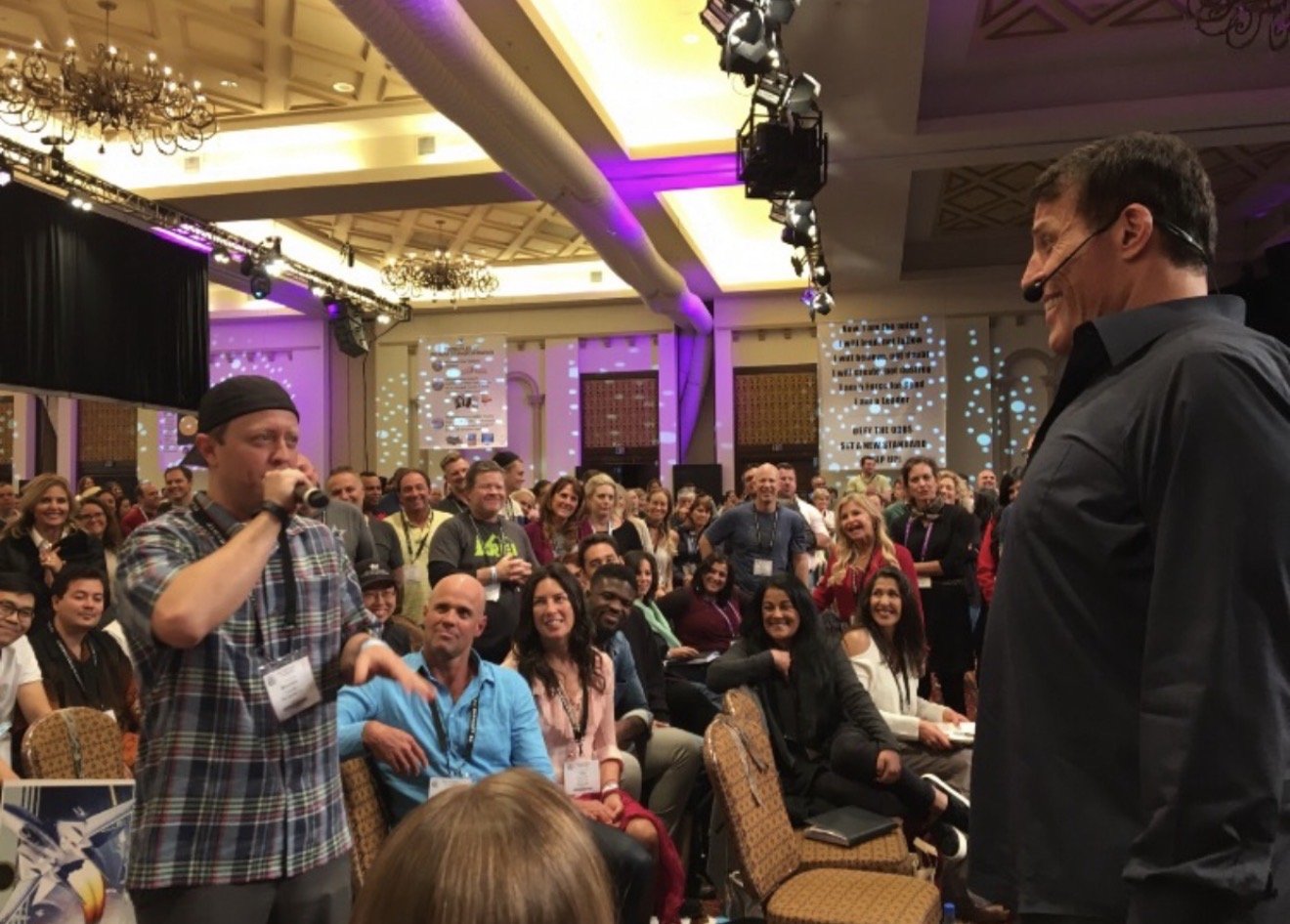 On stage with Tony Robbins