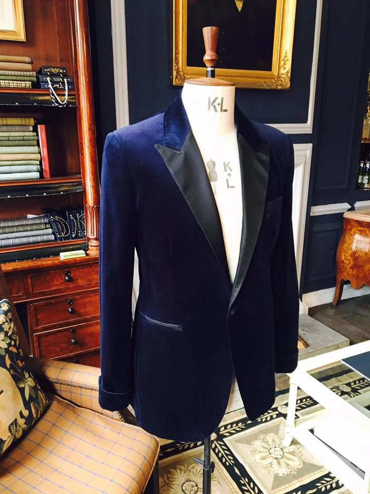 midnight blue smoking jacket