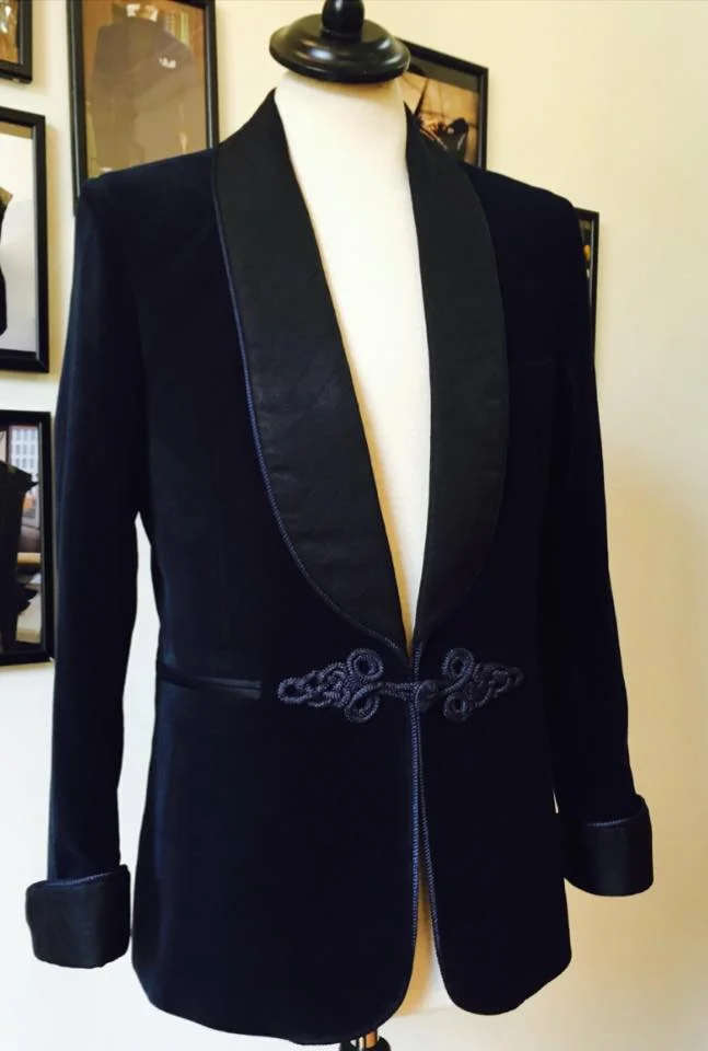 Navy Smoking Jacket